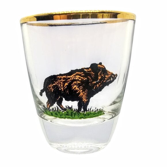 Ruhrglas Wildlife Game Mini Shot Glasses Boar Pheasant Buck Hawk Doe - Picture 6 of 14